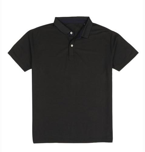 T- SHIRTS Collar Poly Classic Black