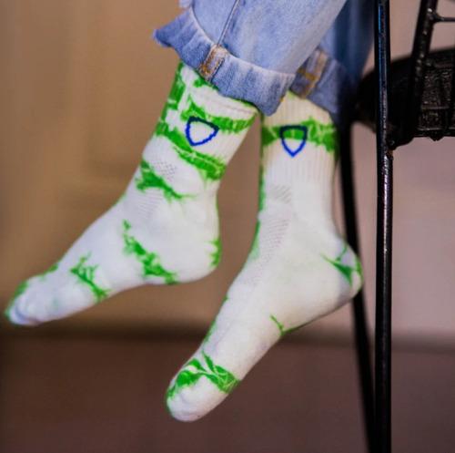 HELIOS STYOCKS TIE & DYE ANKLE LENGTH CUSHION SOCKS