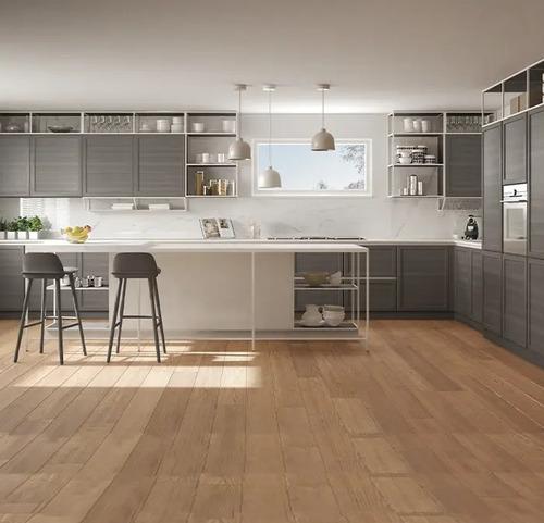 Ash Grey L-Shaped Kitchen