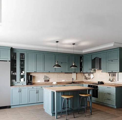 Mystic Grey L-Shaped Kitchen