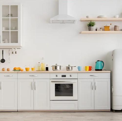 Pearl White Straight Kitchen