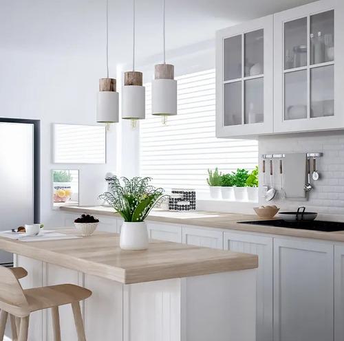 Cotton White Straight Kitchen