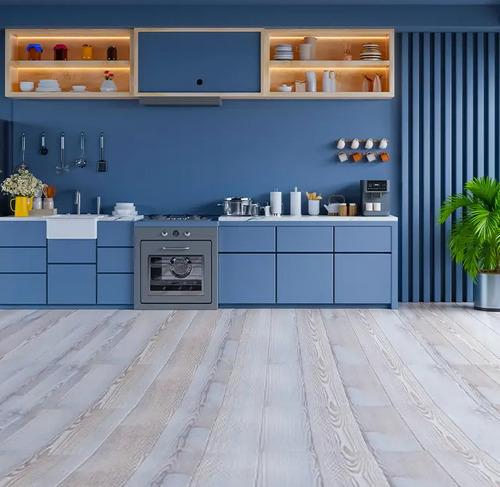 Ocean Blue Straight Kitchen 
