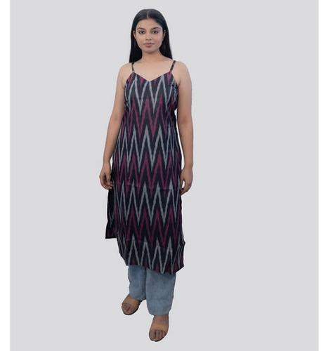 Boho Bliss: Ikat Shoulder Strap Dress