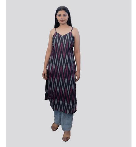 ANIKRRITI Boho Bliss: Ikat Shoulder Strap Dress
