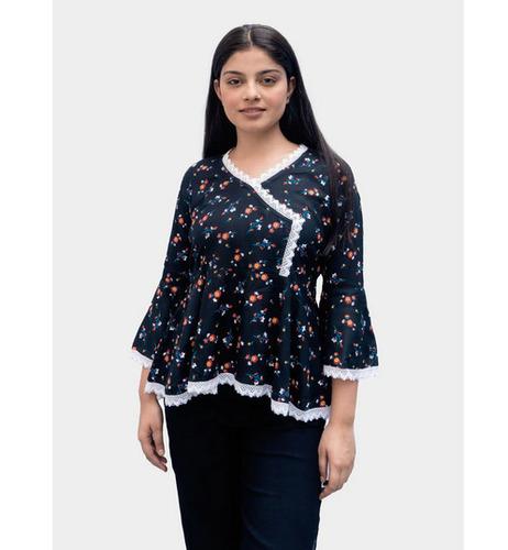 Anikrriti's Elegant Black Peplum Top: A Stylish and Flattering Addition to Your Wardrobe
