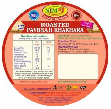 FLAVOURED ROASTED PAVBHAJI KHAKHRA