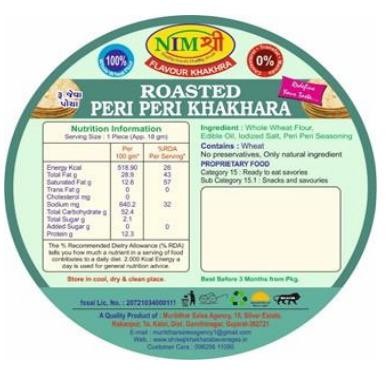 FLAVOURED ROASTED PERIPERI KHAKHRA