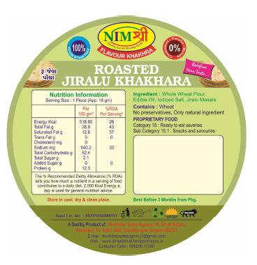 FLAVOURED ROASTED JIRALU KHAKHRA