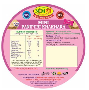 ROASTED MINI PANIPURI KHAKHRA