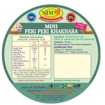 ROASTED MINI PERIPERI KHAKHRA
