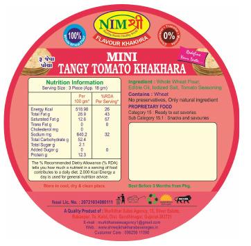 ROASTED MINI TANGY TOMATO KHAKHRA