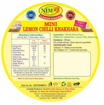 ROASTED MINI LEMON CHILLI KHAKHRA