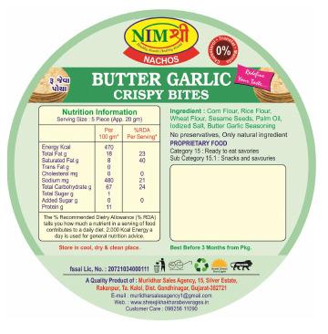 ROASTED BUTTER GARLIC CRISPY NACHOS