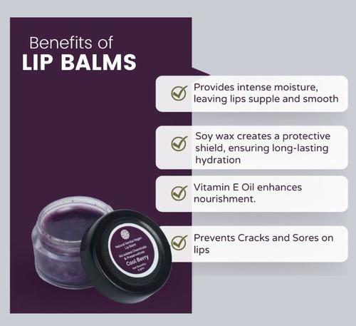 Natural Vanilla Vegan Lip Balm Cool Berry