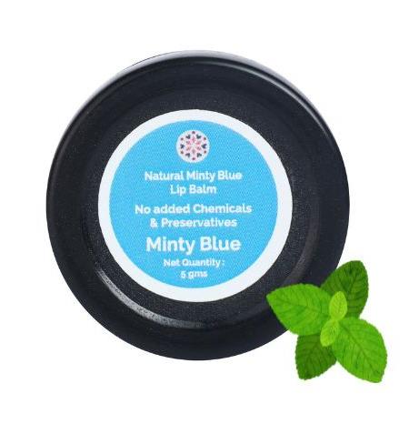 Natural Minty Blue Lip Balm