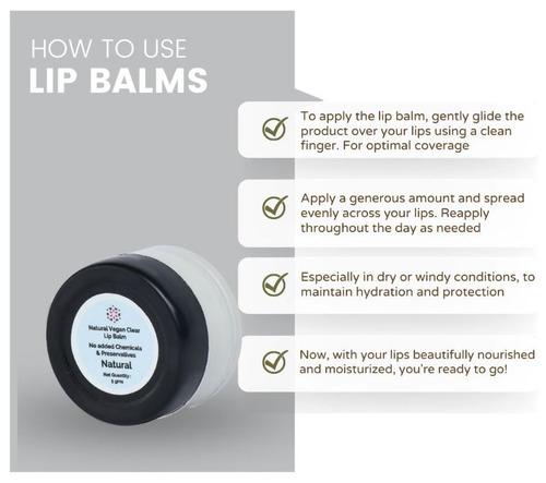 Natural Vegan Clear Lip Balm