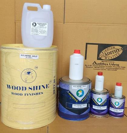 Melamine Glossy Gold Wood Finish Polish