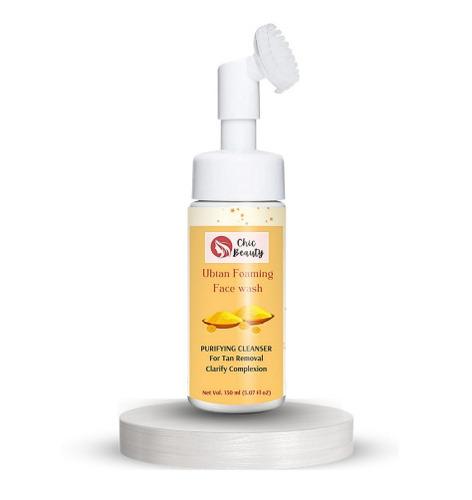 Chic Beauty Ubtan Foaming Face Wash with Built-in Silicone Brush 150ml