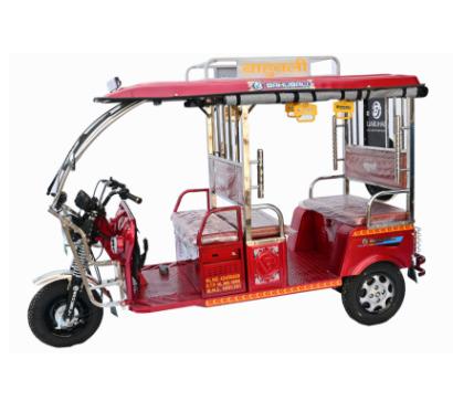 Power Model Bahubali Deluxe Electric Rickshaw Red