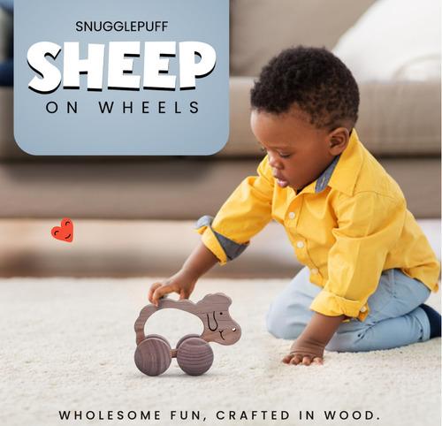 Wooden Sheep Wheel Toy 