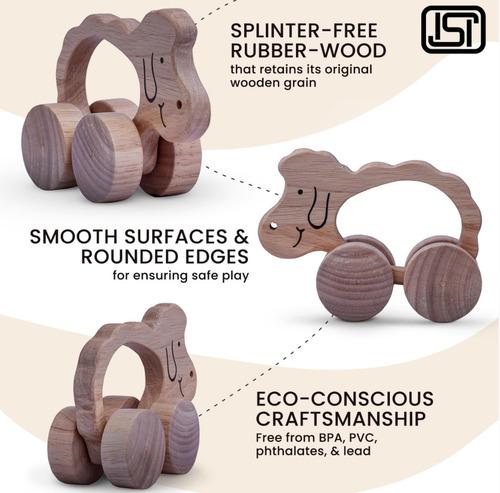 Wooden Sheep Wheel Toy 