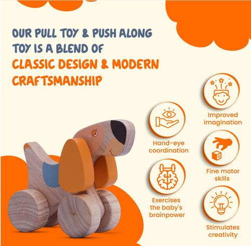 Wooden Dog Wheel Toy