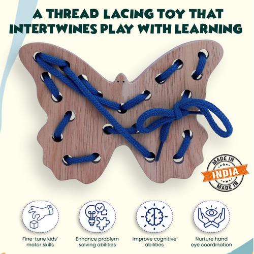 Wooden Butterfly Lacing Toy
