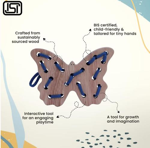 Wooden Butterfly Lacing Toy