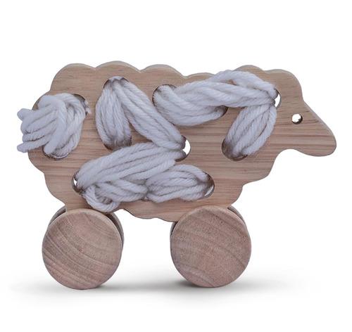Wooden Sheep Lacing Toy