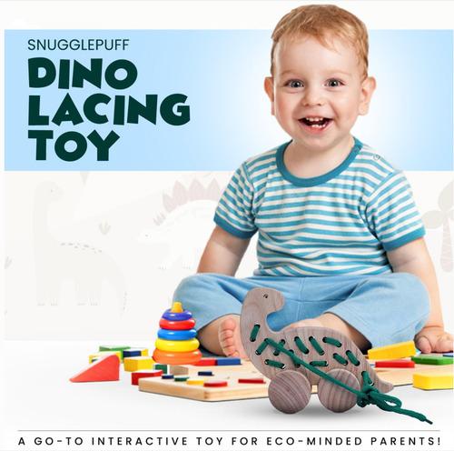 Wooden Dinosaur Lacing Toy