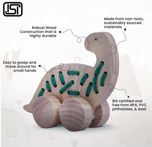 Wooden Dinosaur Lacing Toy