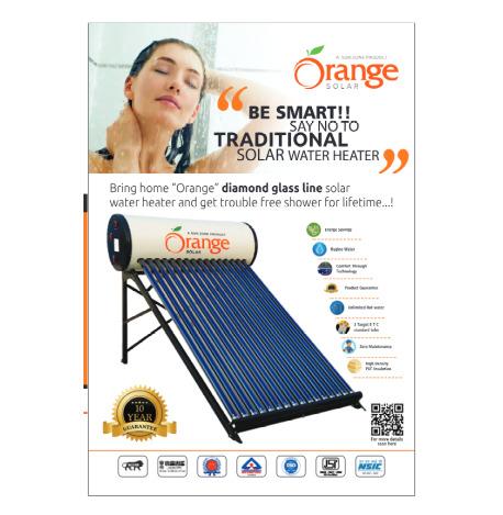 Orange Solar Water Heater