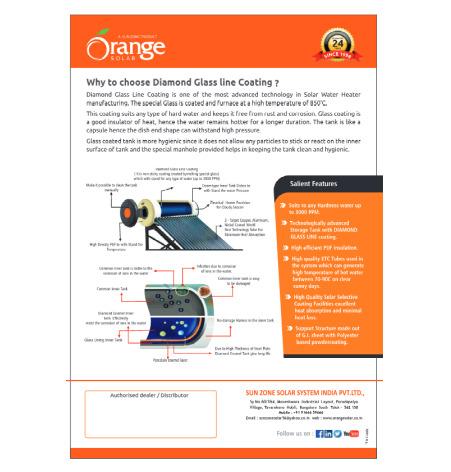 Orange Solar Water Heater