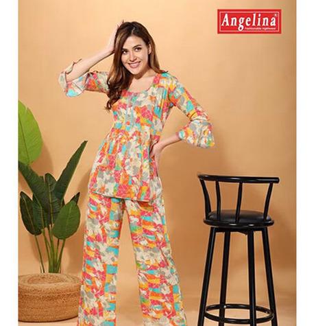 Ladies Designer Cord Night Suit