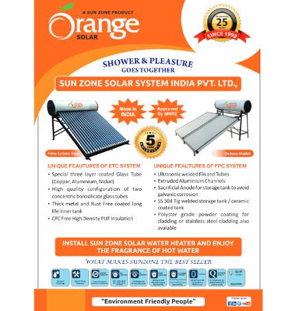 Orange Solar Water Heater