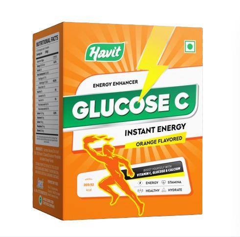 Glucose C Instant Energy Orange Flavour Drink Mix Powder