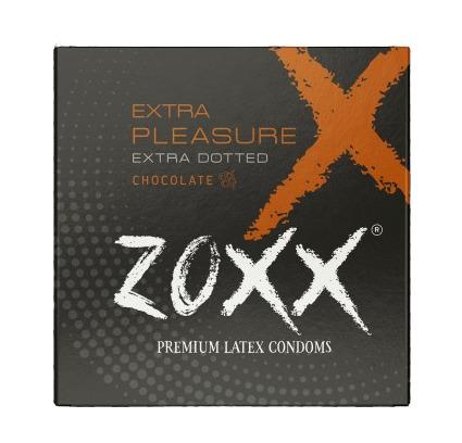 Zoxx Premium Latex Condoms Extra Dotted Chocolate
