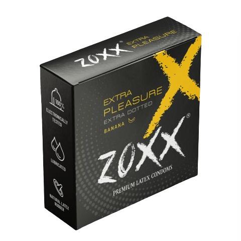 Zoxx Premium Latex Condoms Extra Dotted Banana 3pcs.