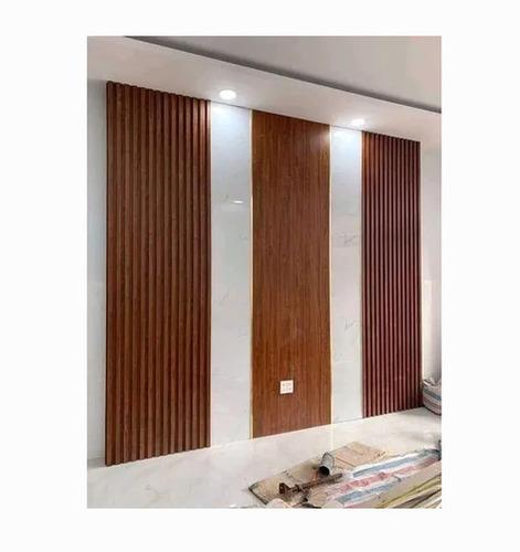 Brown WPC Louver Wall Panel