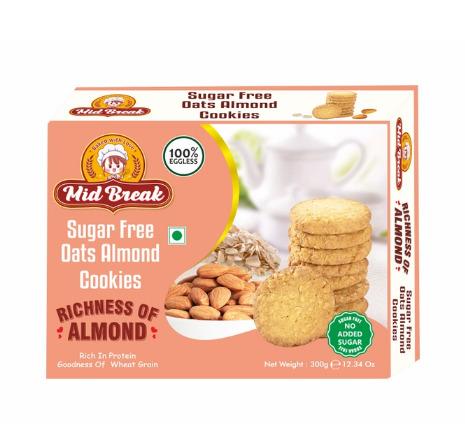 Sugar Free Badaam Oats Biscuits | 300 gram each