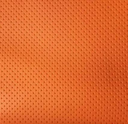 Orange Artificial Leather Fabric