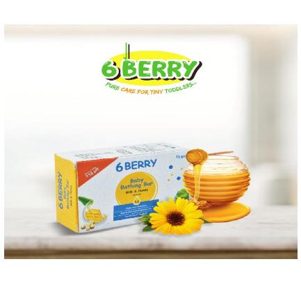 6 berry Milk & Honey baby bathing bar
