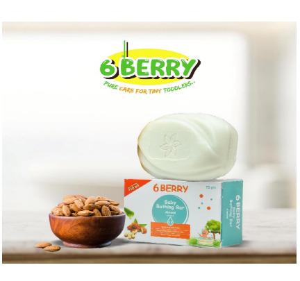 6 berry Almond baby bathing bar
