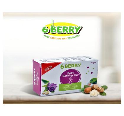 6 berry Lilac baby bathing bar