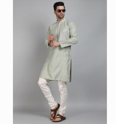 Mens Chikankari Sequence Kurta Sets