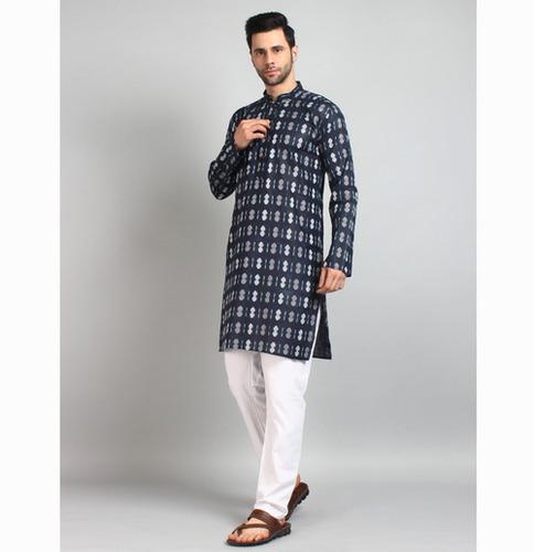 Men Self Design Kurta