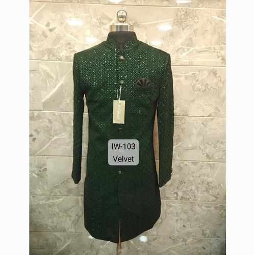 Men Velvet Indo-Western Set