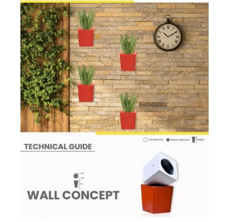WALL CONCEPT Fiberglass planters