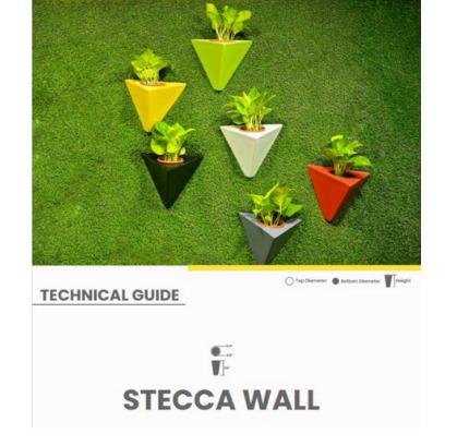 STECCA WALL Fiberglass Planters